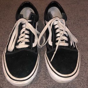 Black and white old skool vans
